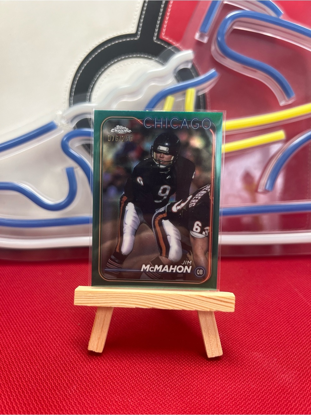 2024 Topps Chrome Jim McMahon #18 Green Refractor #/250